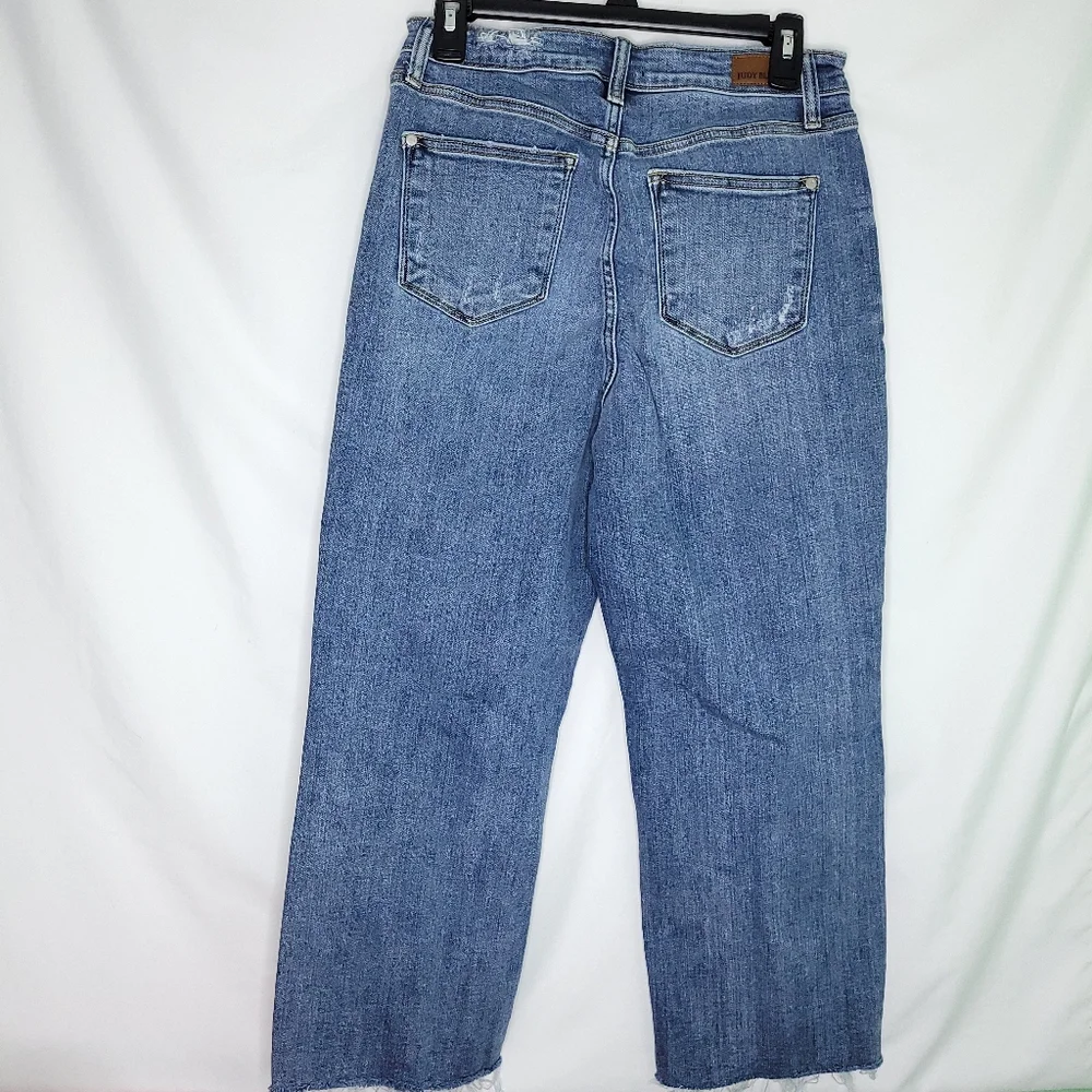 JUDY BLUE Distressed Wide Leg Women's Jeans Size 9/29 - Picture 16 of 16
